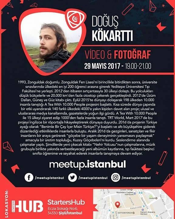 29 Mayıs'ta sohbet etmek için MeetupIstanbul aracılığıyla StartersHub'da olacağım. 
🌎