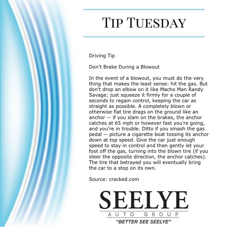 Have you ever had a blowout on the interstate?