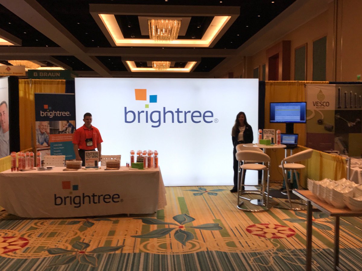 Brightree's tweet photo. The Brightree team is at #NHIA17 Annual Conference in Orlando! Kim Becker and Peter Ingles are at our booth and would love to chat with you. https://t.co/0LEmF8algr