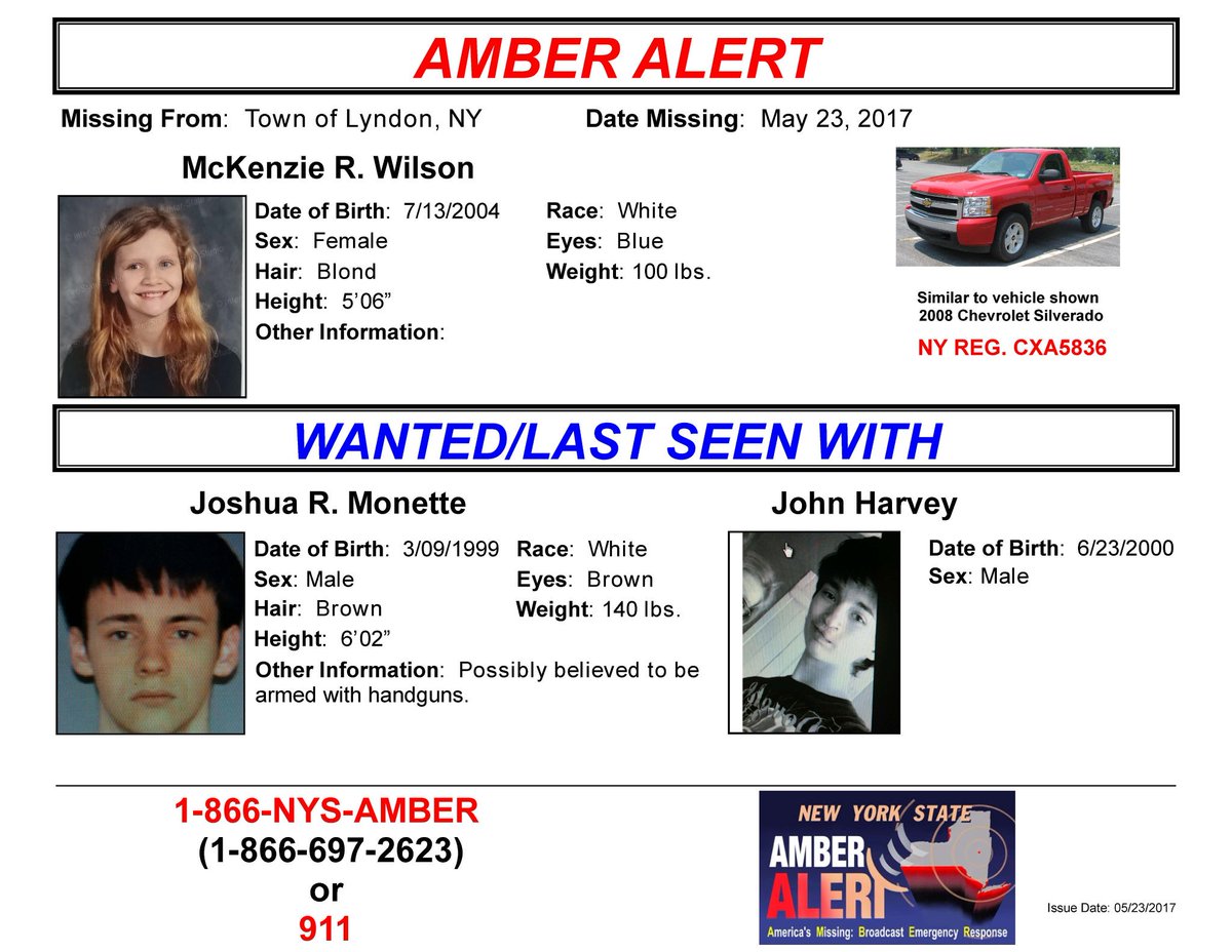 13WHAM's tweet photo. JUST IN: Amber Alert for 12-yr-old girl abducted by two teens https://t.co/F5o24W8LEF