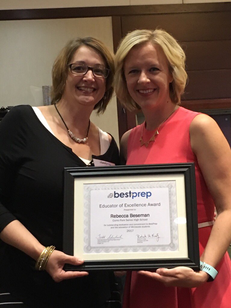 So happy to see Rebecca Beseman receive the Bestprep "Teacher of Excellence Award."  Well deserved!