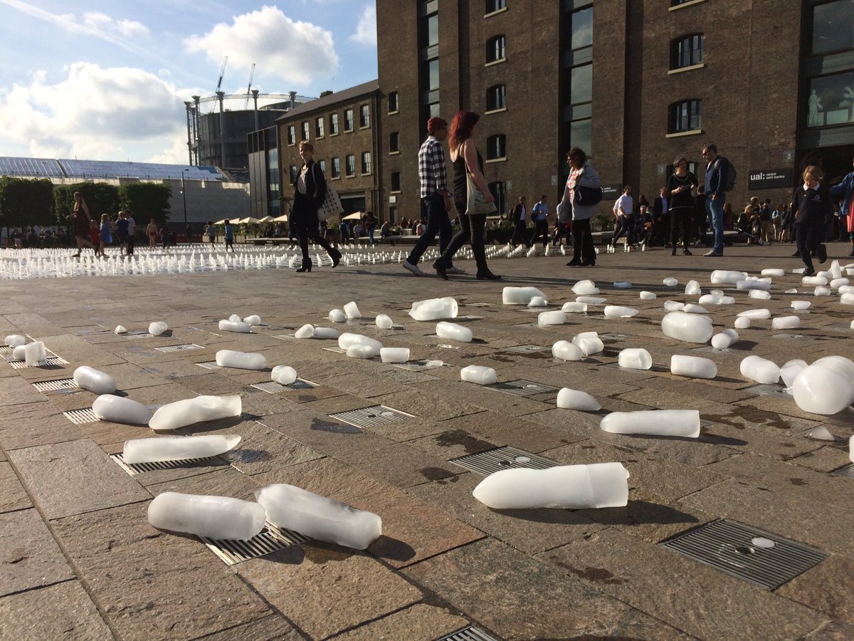 artsciencecsm's tweet photo. Our show opens in ten minutes.
#thirdmatter @CSM_news Melting installation by @hannahscottart #come https://t.co/hOiYSnBeZn