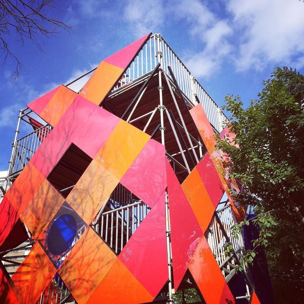 toothpicnations's tweet photo. #Thebeacon inspired by the Tower of Babel at #spafields #perspex #installation #cdw2017 #islington https://t.co/fM8ulDUdh2 https://t.co/F0yyOLFrVv