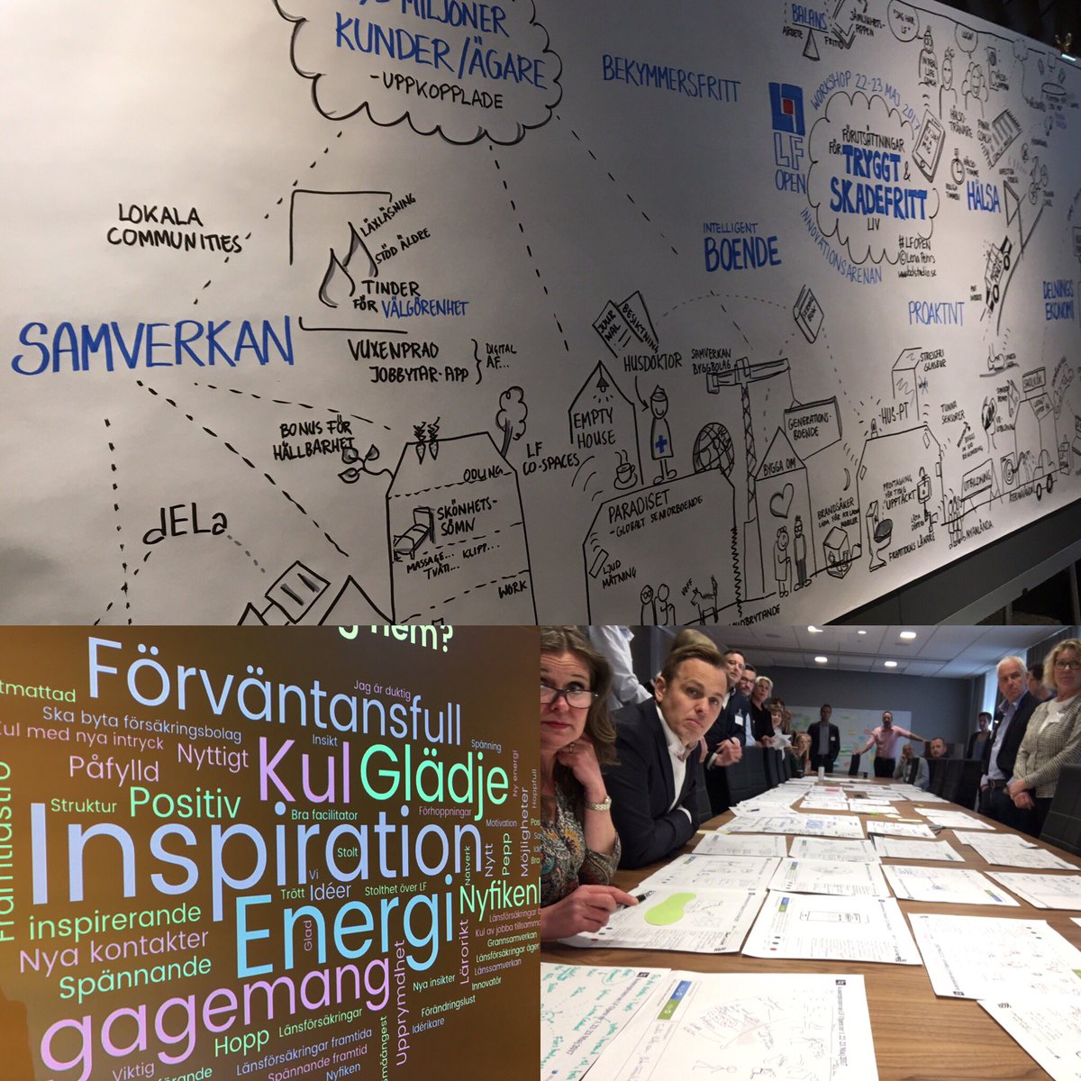seiving's tweet photo. 70 konceptualiserade idéer blev resultatet av #LFopen, två häftiga innovationsdagar på @forsakringar. Kul! https://t.co/ib0mRPg8uk