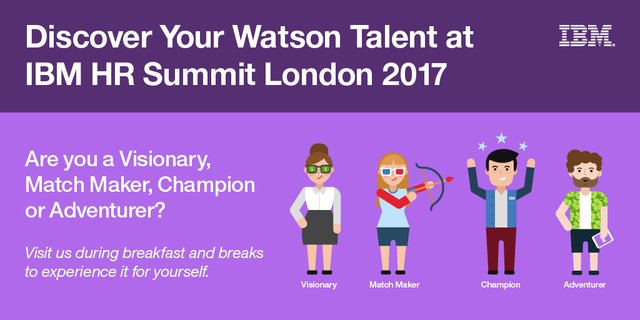 jevansa's tweet photo. Join us at #IBM #HR Summit in June to discover Your #WatsonTalent. Registration is open, but limited space. See ya in #London #HR peeps! https://t.co/FpUMIPMgqW
