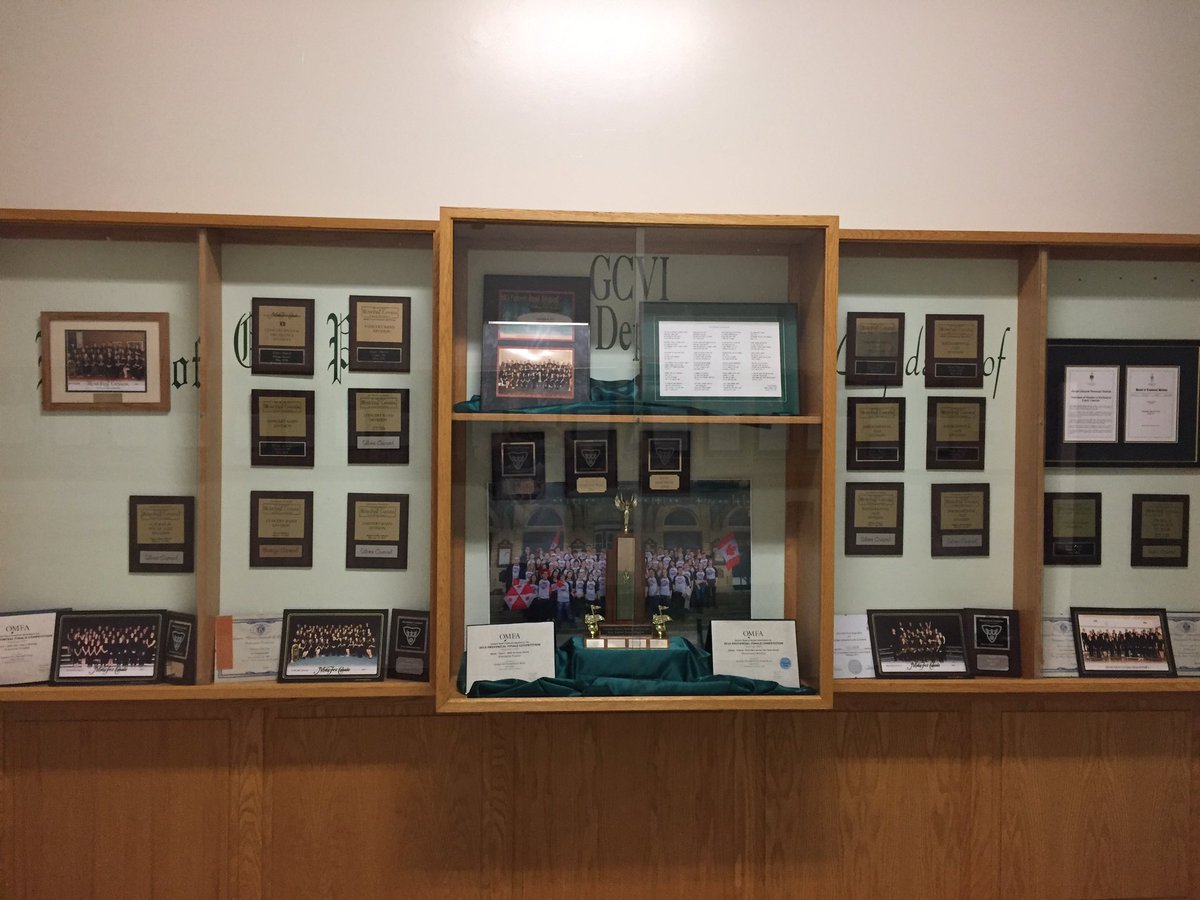 GCVIMusic's tweet photo. Trophy case is loaded! One Kiwanis top Band trophy, an @ON_Band Rising Star Award, and 15 @musicfestcanada medals in 6 years! #greatyear https://t.co/3L9yqLWLg8