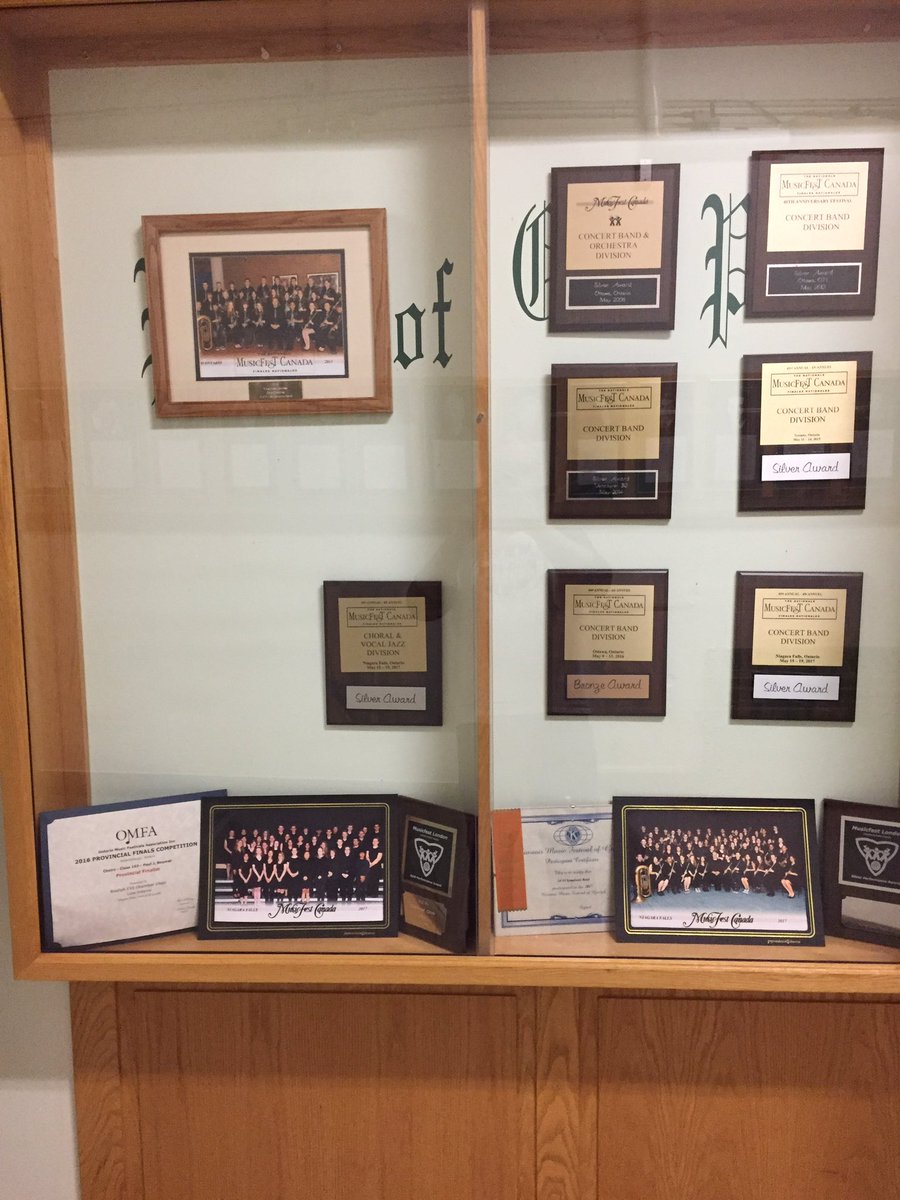 GCVIMusic's tweet photo. Trophy case is loaded! One Kiwanis top Band trophy, an @ON_Band Rising Star Award, and 15 @musicfestcanada medals in 6 years! #greatyear https://t.co/3L9yqLWLg8