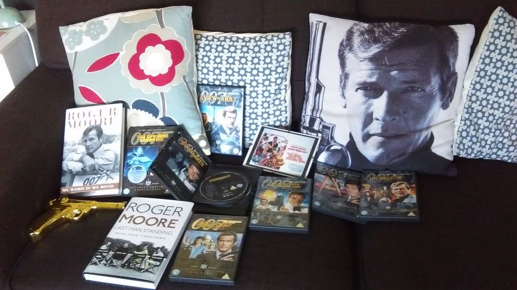 iangread's tweet image. Have come home to find my 7yo has laid this out for me #RIPRogerMoore