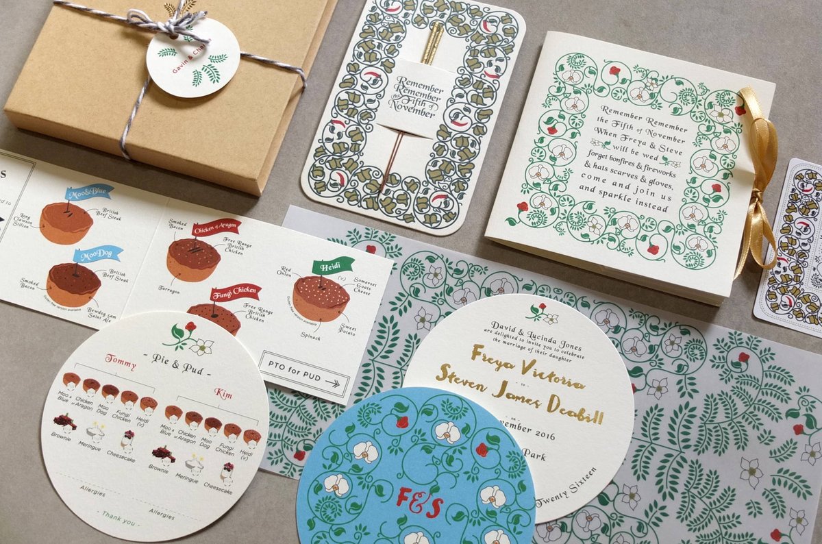 Artist Freya of <a href="/brandnewwedding/">br&newweddings</a> creates sweet wedding stationery for couples tying the knot littlebookforbrides.com/directory/list… #littlebookforbrides