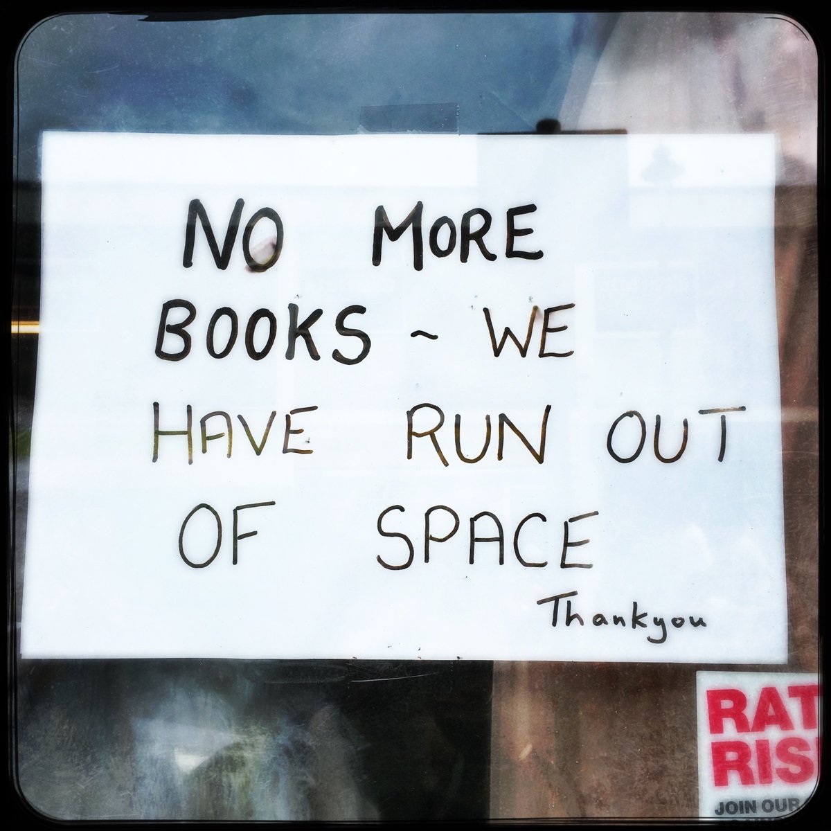 Every #booklover's worst fear. #TooManyBooks #TooLittleSpace #London