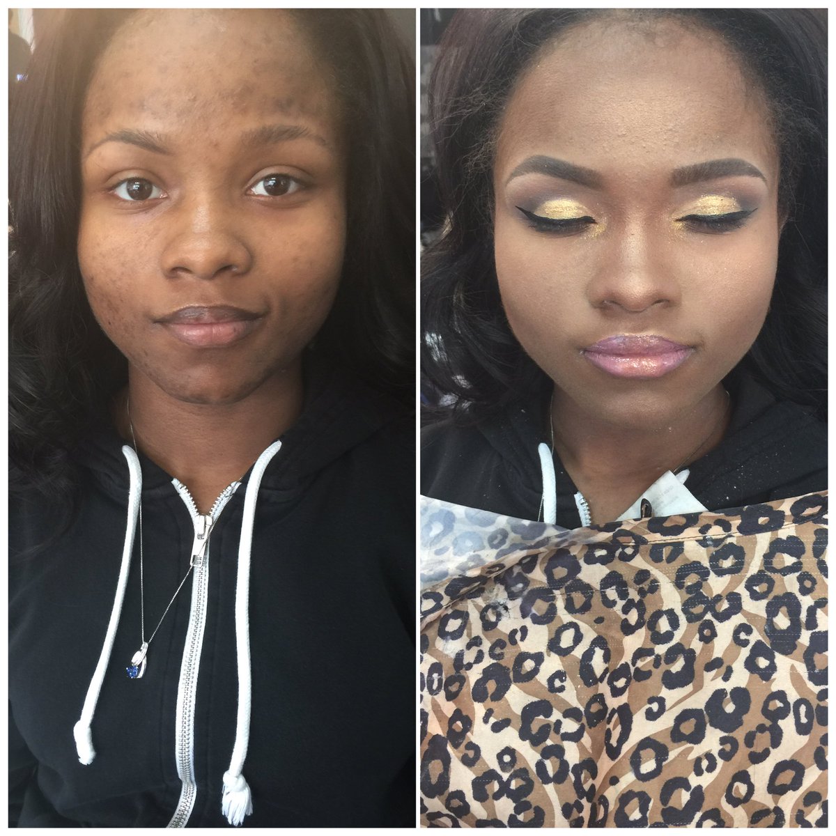 xioclockk's tweet photo. Prom 2k17 • Before &amp; After • #BeatByXi 🎨✨ #MakeupTalk #MakeupArtist #Prom2017 #BeforeAndAfter #MakeupForWoc https://t.co/vaGdez7xoO