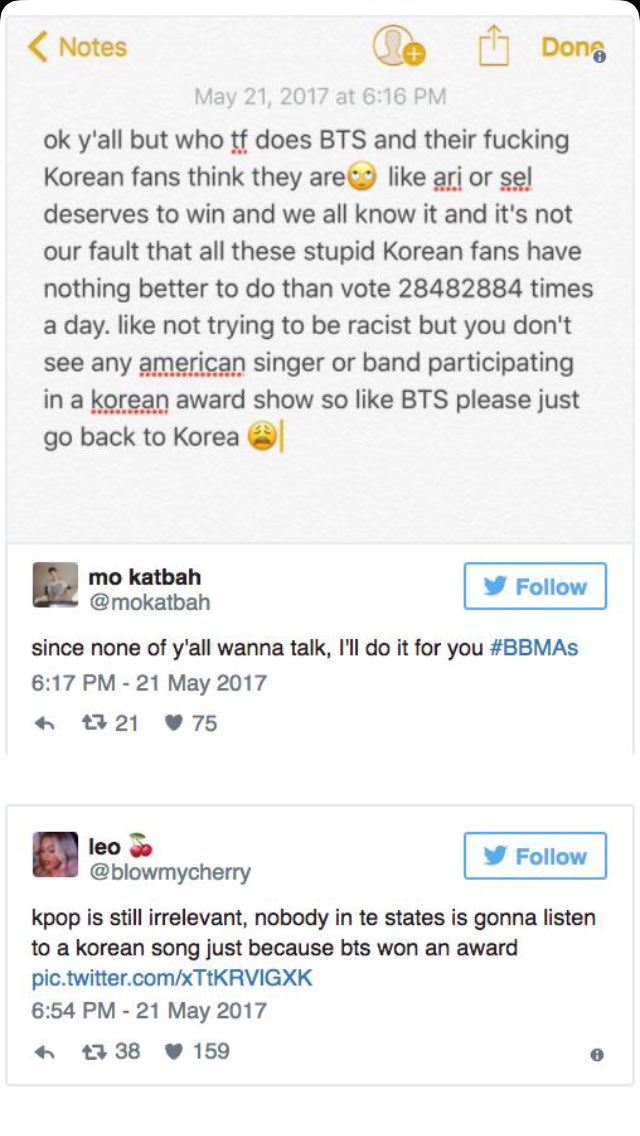 Yoongigang's tweet photo. I'm disgusted 100%. Jesus the amount of hate our boys get. 🙄😪💔people are so ignorant https://t.co/8Zum1i8zzG