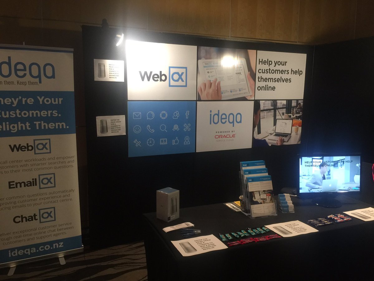 At #NZCustomer and want a chance to win a Bose Soundlink Revolve?  Visit the <a href="/ideqa/">Ideqa</a> stand in the break and enter our prize draw. #beintowin