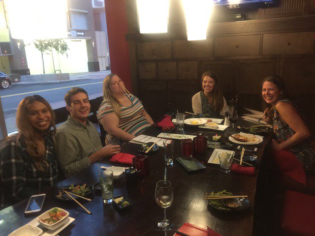 VisitTheLab's tweet photo. These #Chemployees are on a roll eating sushi in support of #NickysWeek @RAsushi for @StJude. #DineOut #DoGood https://t.co/9snIwzJV0b https://t.co/8HHZkzdgAD