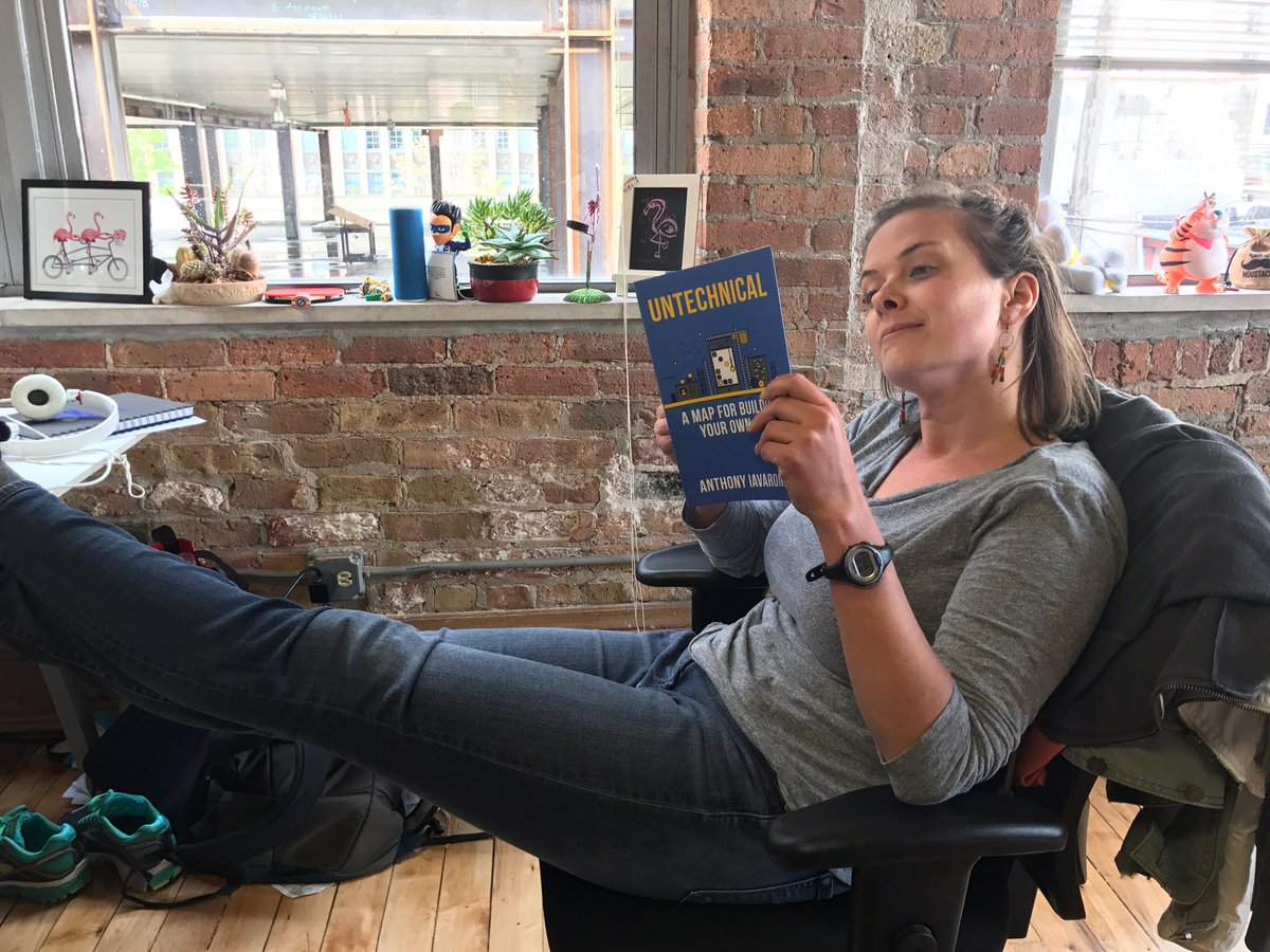 eightbitstudios's tweet photo. Heather reads @untechnicalbook A Map For Building Your Own App. #livinthedream #Untechnical #ChicagoTech https://t.co/GaJR2ggyNo