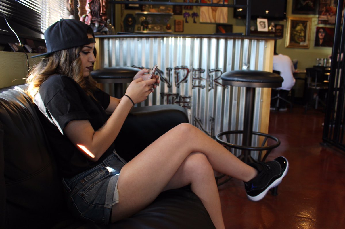 ProjectBeauti's tweet photo. The Beauti-ful breezy rocking our outlaw gear at the tattoo shop. 
#ProjectBeauti https://t.co/8t0kPL3Hv6