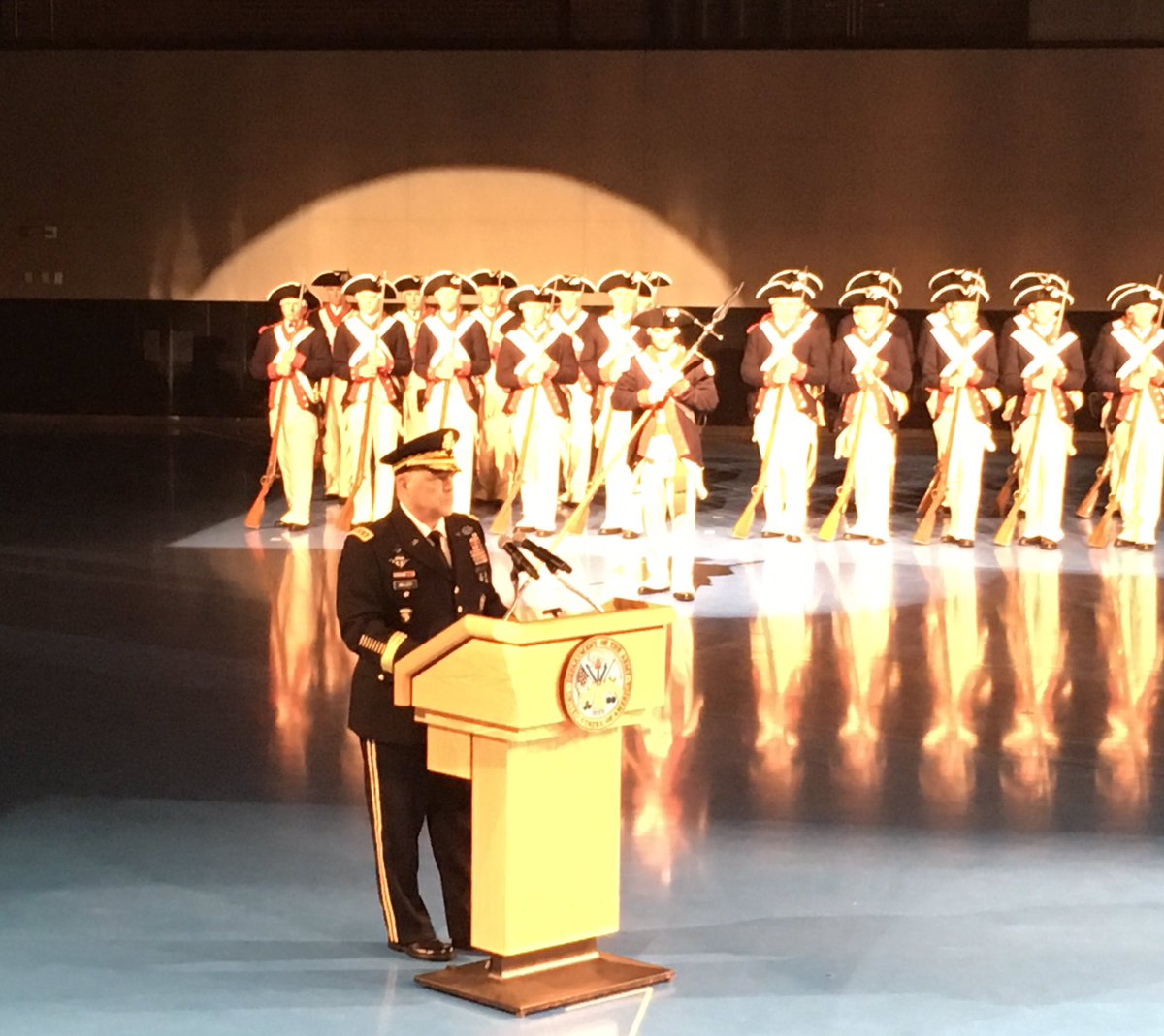 Awesome #SalutefromtheChief! #TwilightTattoo @USArmy @JBMHH #GoArmy #TLT2017