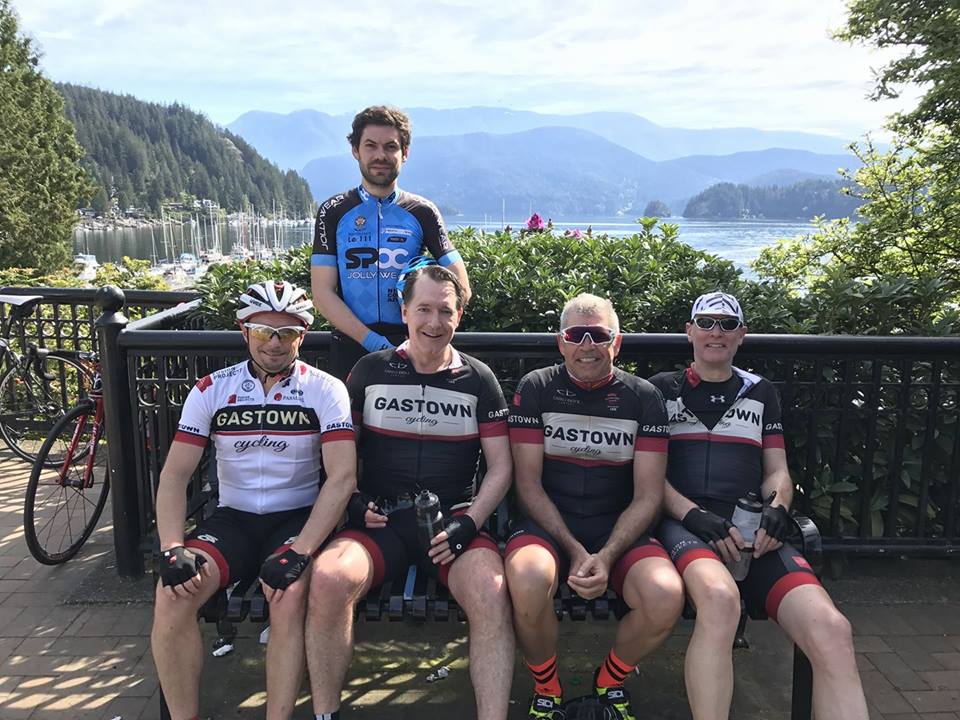 Gastown Club ride to Deep Cove return on a beautiful holiday Monday May 22 2017.  As close to a team time trial that I've ever ridden!!!