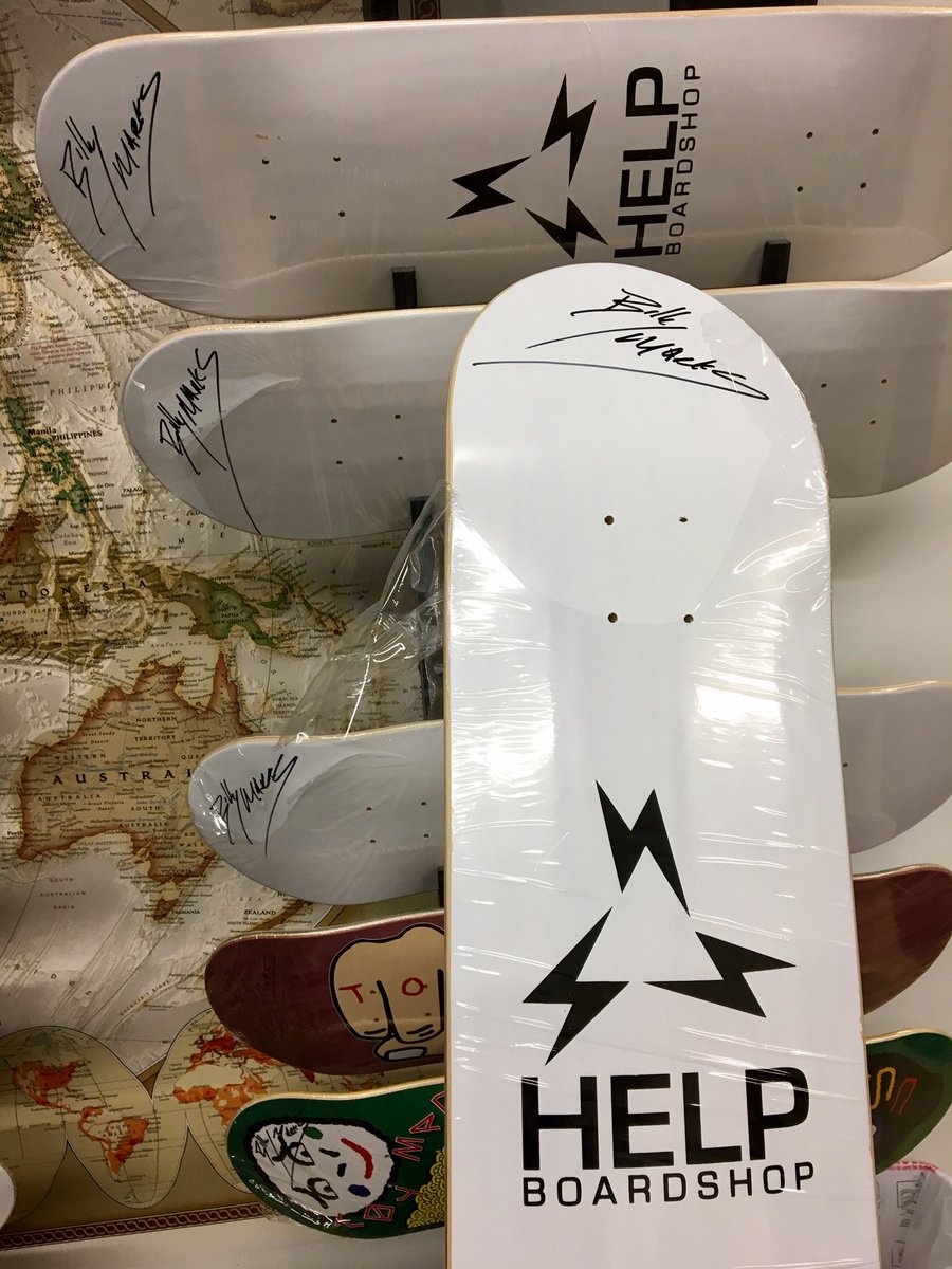 GrindhouseSk8's tweet photo. Billy decided to sign some of the shop decks we recently pressed for #HelpBoardshop 🤙🏼 https://t.co/C1tuNWZWds