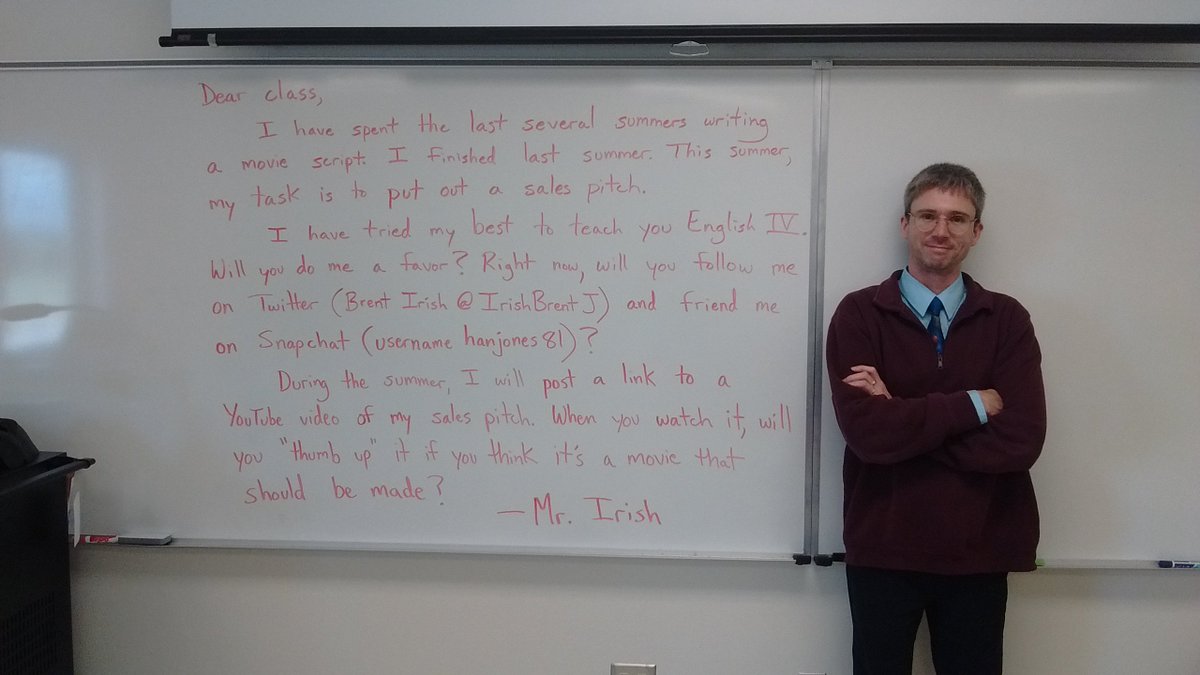 brianhalltaco77's tweet photo. Follow irishbrentj and wait for a tweet with a link to a YouTube video for a sales pitch for a movie he is making. The picture has details https://t.co/ApaQ6Cqmlp
