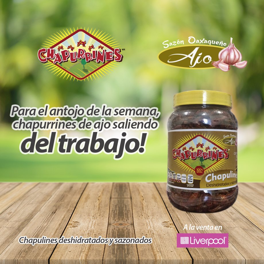 InalimOaxaca's tweet photo. ¿Ya saliste de el trabajo? A cualquier hora tus #Chapurrines son una excelente opción para botanear... #chapulin sazonado #oaxaca https://t.co/HLwzAa0cJe