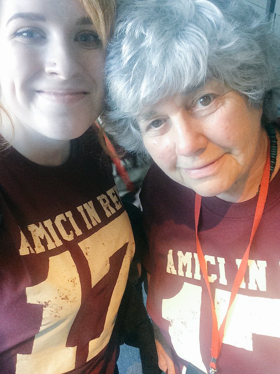 me &amp; Tina B reppin our official #AmiciinRep merch! it's time for show 1, toi toi toi!