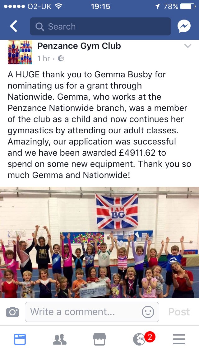 gemmambusby's tweet photo. Kids excited about the new equipment on its way #socialfunding @PenzanceGymClub @NBSsouthwest @NealMaynard4 @BallAdrian https://t.co/6SPFnOKAB7
