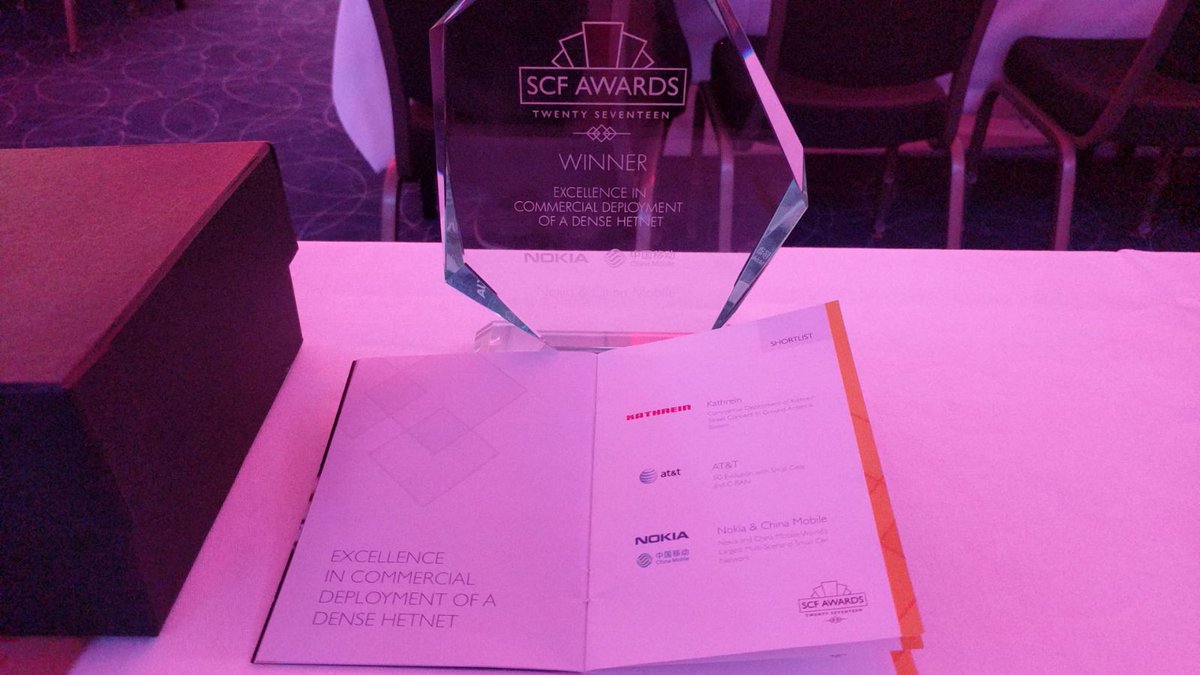 nokianetworks's tweet photo. Delighted to win with CMCC for World’s largest multi-scenario #smallcells network https://t.co/ow0el7LhiT  @SmallCell_Forum #SCWSWorld ! https://t.co/TufwRnVc2N