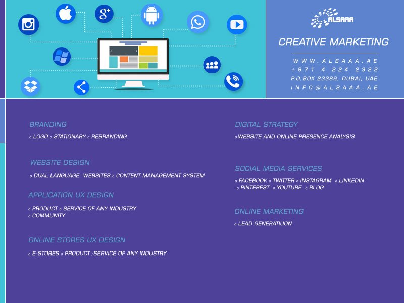 alsaaallc's tweet image. We are an #Ecoconscience #marketing firm specialising in #WebsiteDesign, #GraphicDesign, #socialmedia, #SEO &amp;amp; #payperclick.
Call 04 224 2322