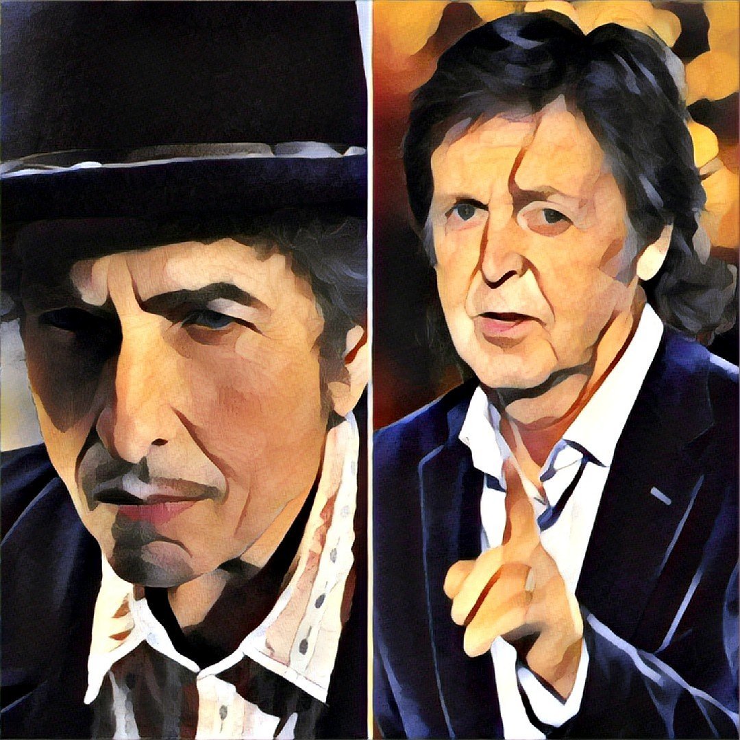 Crowdini's tweet photo. Who would you rather be? Bob Dylan or Sir Paul McCartney. #TuesdayThoughts #crowdini https://t.co/D90pLu4duB