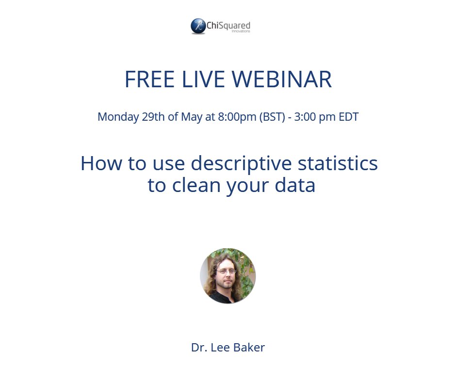 eelrekab's tweet image. #Webinar : How to use #DescriptiveStats to Clean Your #Data bit.ly/2rdeEtK #datacleaning