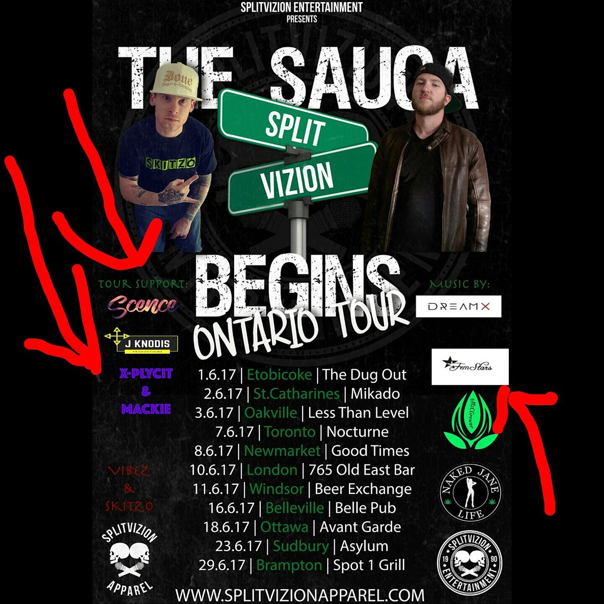 BRIZZLEXPLYCIT's tweet photo. If your in Ontario in June catch @Mackie_musik and @xplycitmusic as tour support for Split Vizion #splitvizion #femstarsmusic https://t.co/1YyVWWtqo1