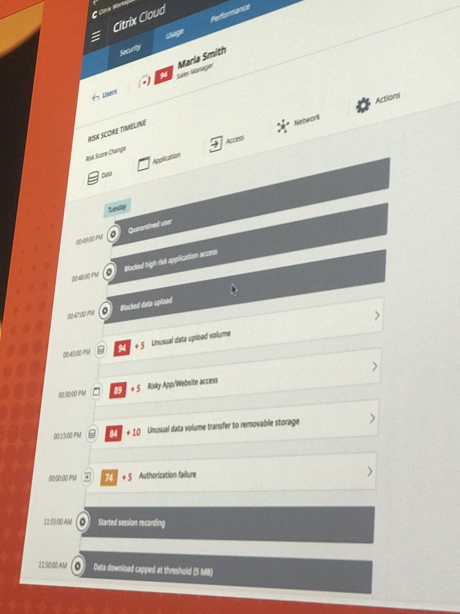 VDIHacker's tweet image. Citrix Analytic Service Risk Score Timeline, when normal became risky.  #CitrixSecurity #CitrixSynergy