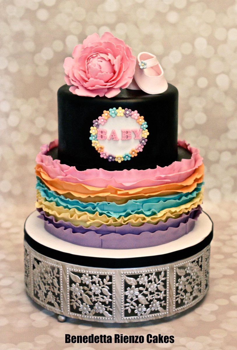 Fiesta theme baby shower cake.
