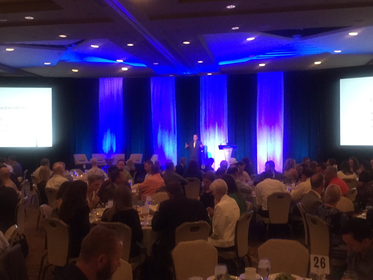 EVPartnership's tweet photo. Grady Gammage Jr. providing keynote remarks on #sustainability in the #PHXEastValley&beyond. Have you read his newly released book?#SRPForum https://t.co/bem0jkgsVR