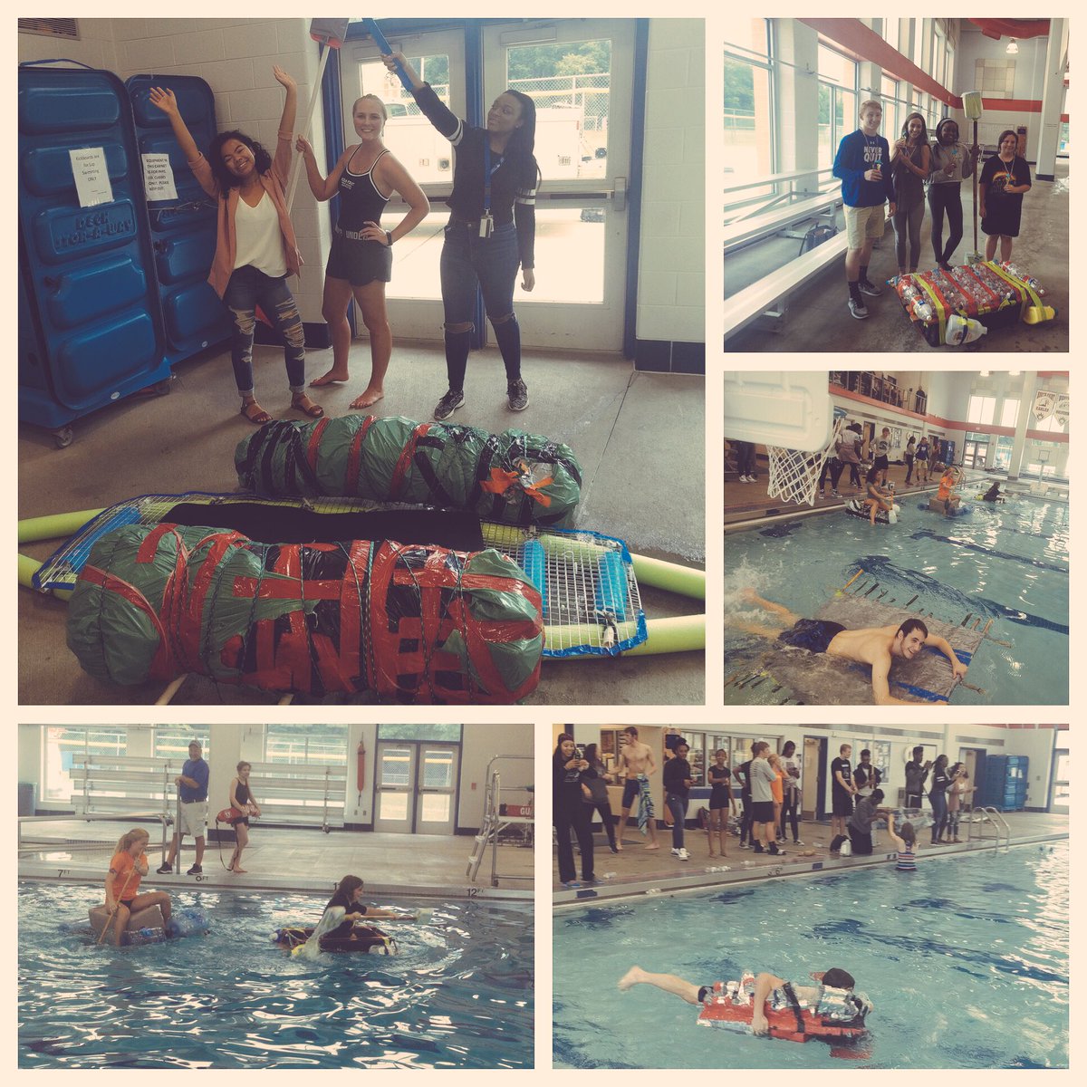 LackeyHS's tweet photo. AP Boat Race @LackeyHS pool! #Engagedandhavingfun https://t.co/OzIOoXvyXq