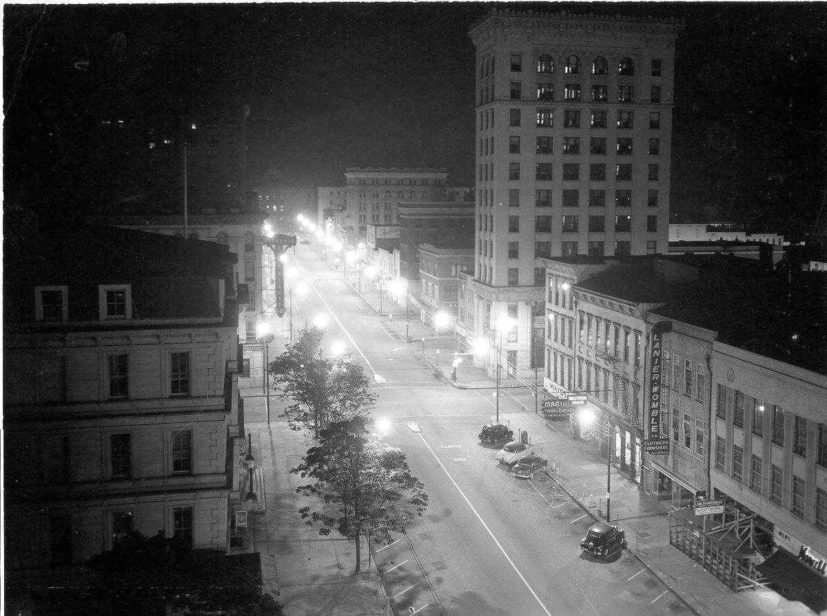 Corner of Martin and Fayetteville Street 1950's