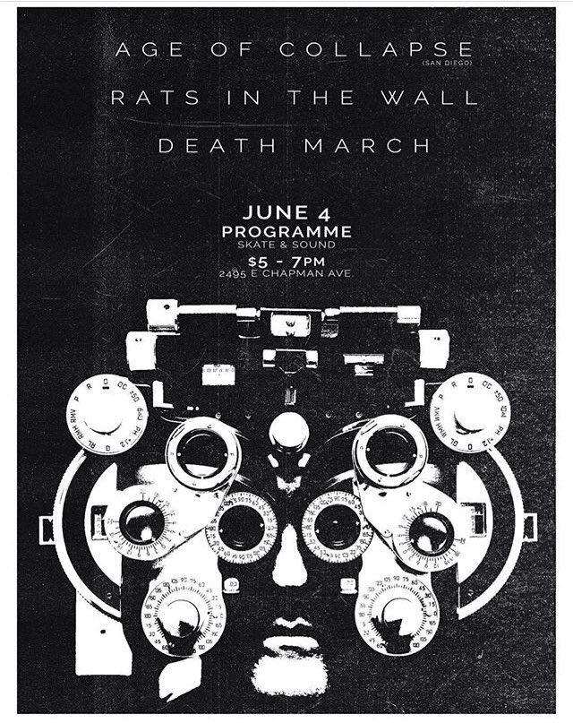 We're playing with Rats In The Wall and Age Of Collapse Sunday June 4th at Programme. All ages.