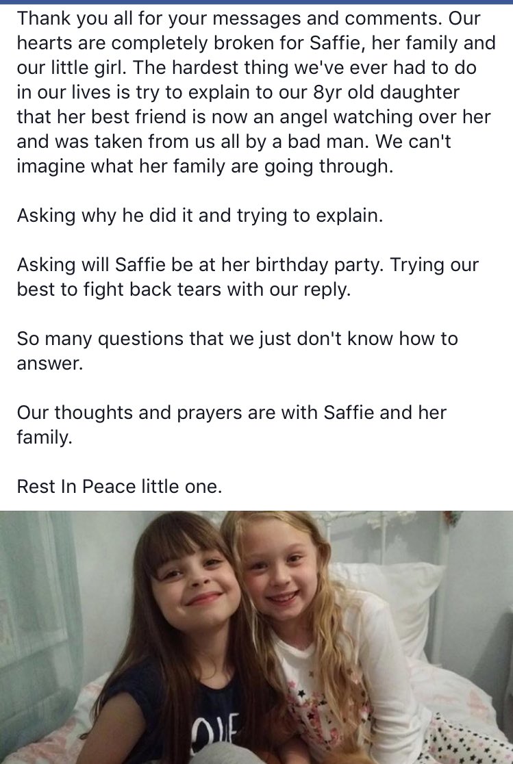 sophiecarlin_x's tweet photo. Wanna cry every time I read anything about this wee girl 😭 so so sad #Manchester https://t.co/fA79LLEcQn