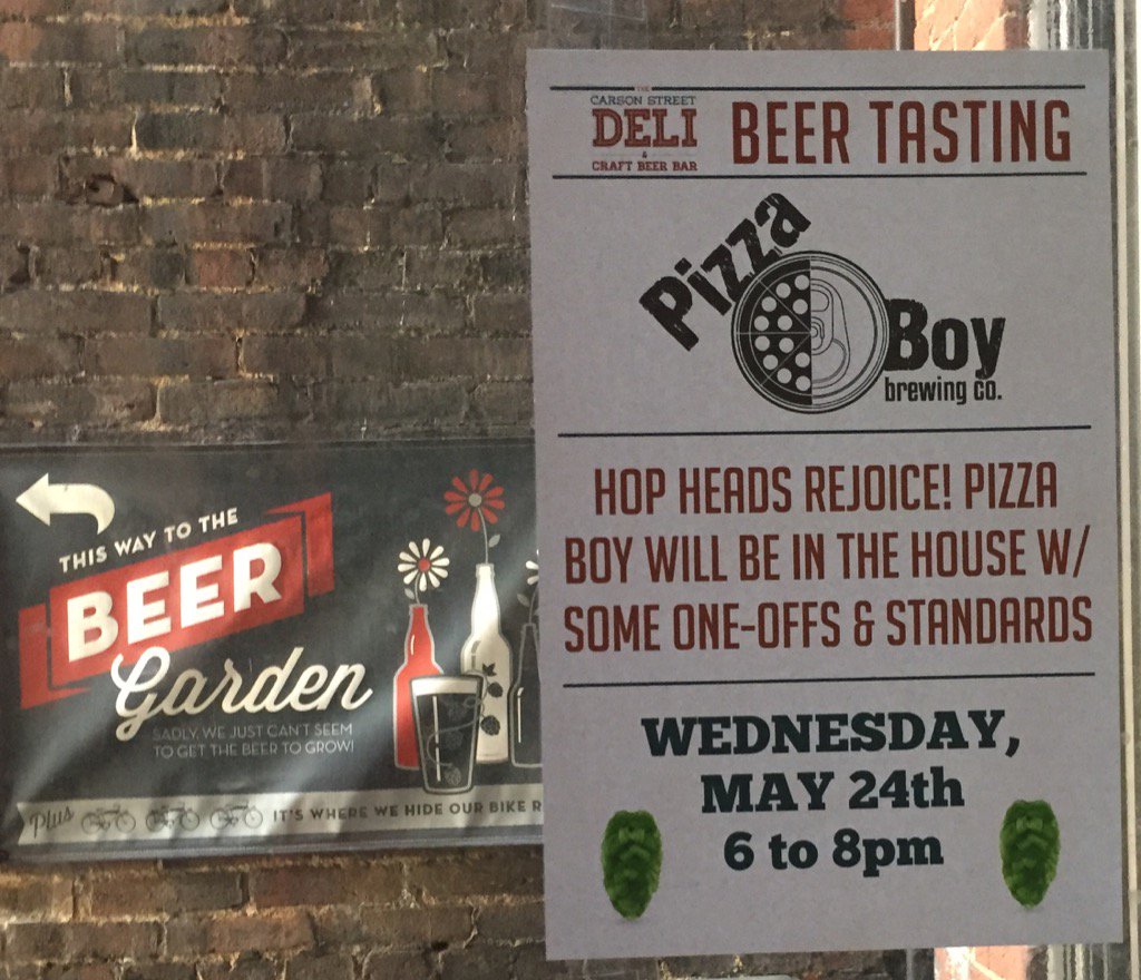 Bestbrewdeli's tweet photo. Any @PizzaBoybrewing fans out there? Tomorrow's sampling will be an all IPA mini tap takeover, Palate Mallet &amp; more https://t.co/y8neyCofGz