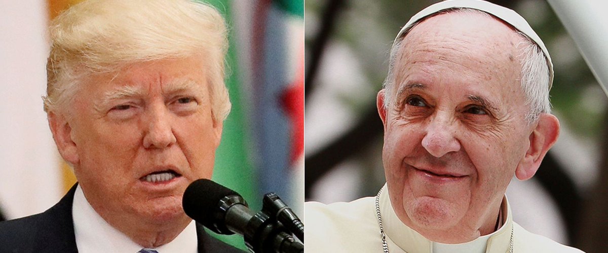 ABC's tweet photo. President Trump has arrived in Rome for his first audience with Pope Francis at the Vatican tomorrow. https://t.co/9ZUXag4CBp https://t.co/p0217ZkmO4