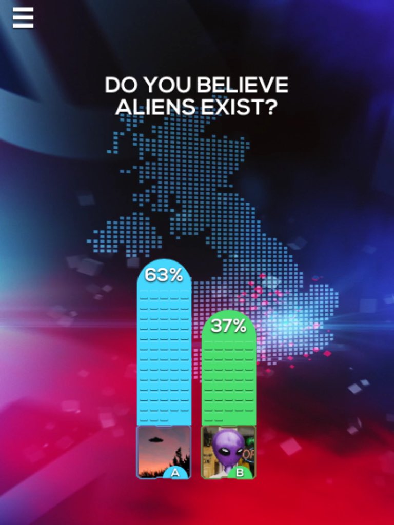 ITVDontAskMe's tweet photo. Question 6....#dontaskmeaskbritain 👽👽👽 https://t.co/LZ796Fimze