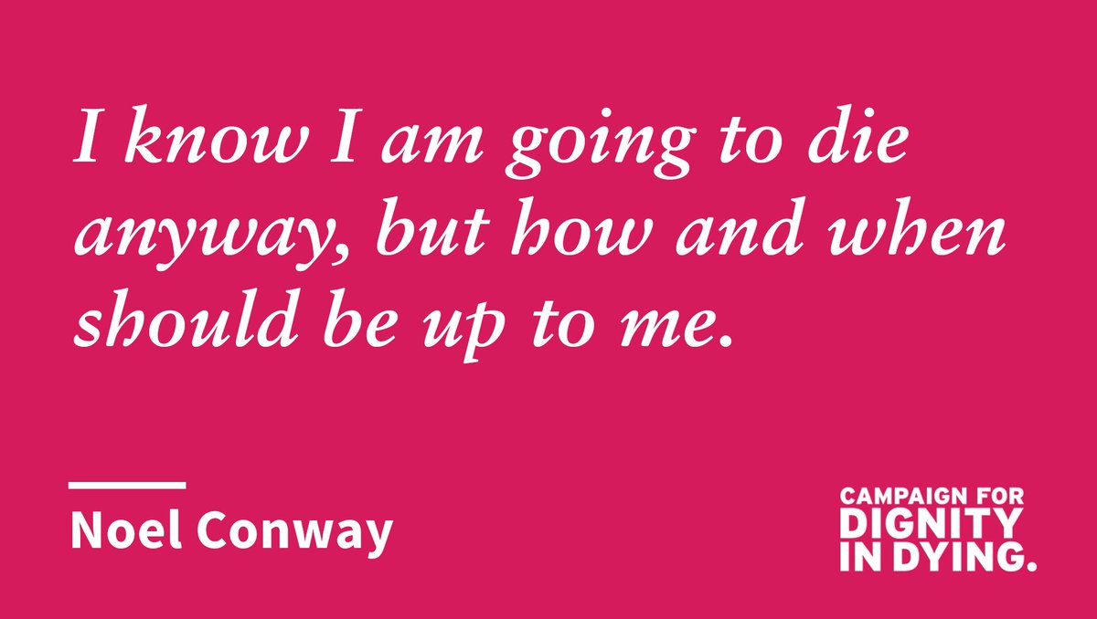 dignityindying's tweet photo. Noel Conway's case for #assisteddying has been scheduled for the High Court in July. One reason why he's spending his last months fighting https://t.co/ImL0sEa2SB