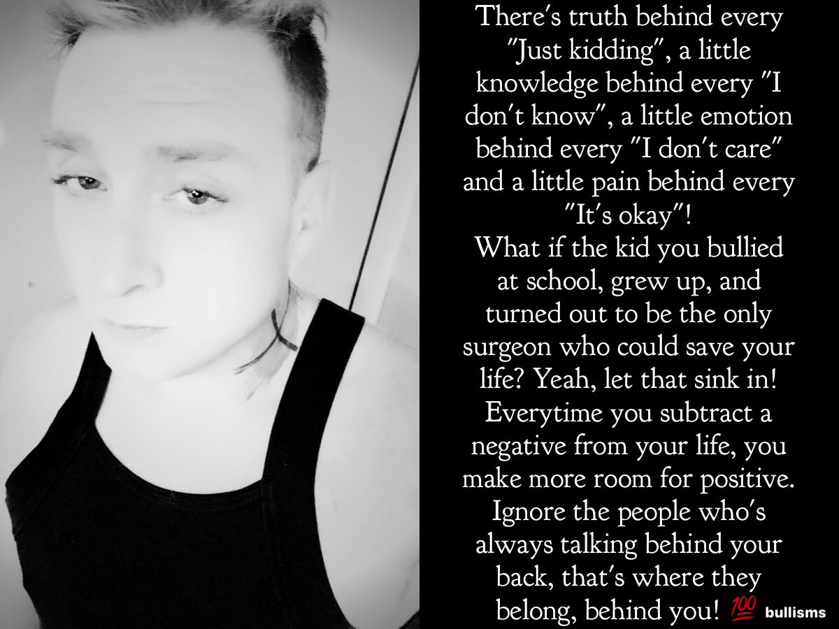 SmokinBull's tweet photo. Bullying is NEVER okay. Be nice to each other! I hope everyone is having a great week so far! ❤️💯
#bullisms #bullying #nobullying #noh8 https://t.co/c325F7AFv5