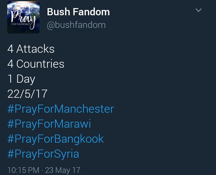 taetaetanie's tweet photo. #PrayForMarawi #PrayForManchester #PraySyria #PrayForBangkook #PrayForCotabato #PrayForTheWorld https://t.co/bZf6rvavhU