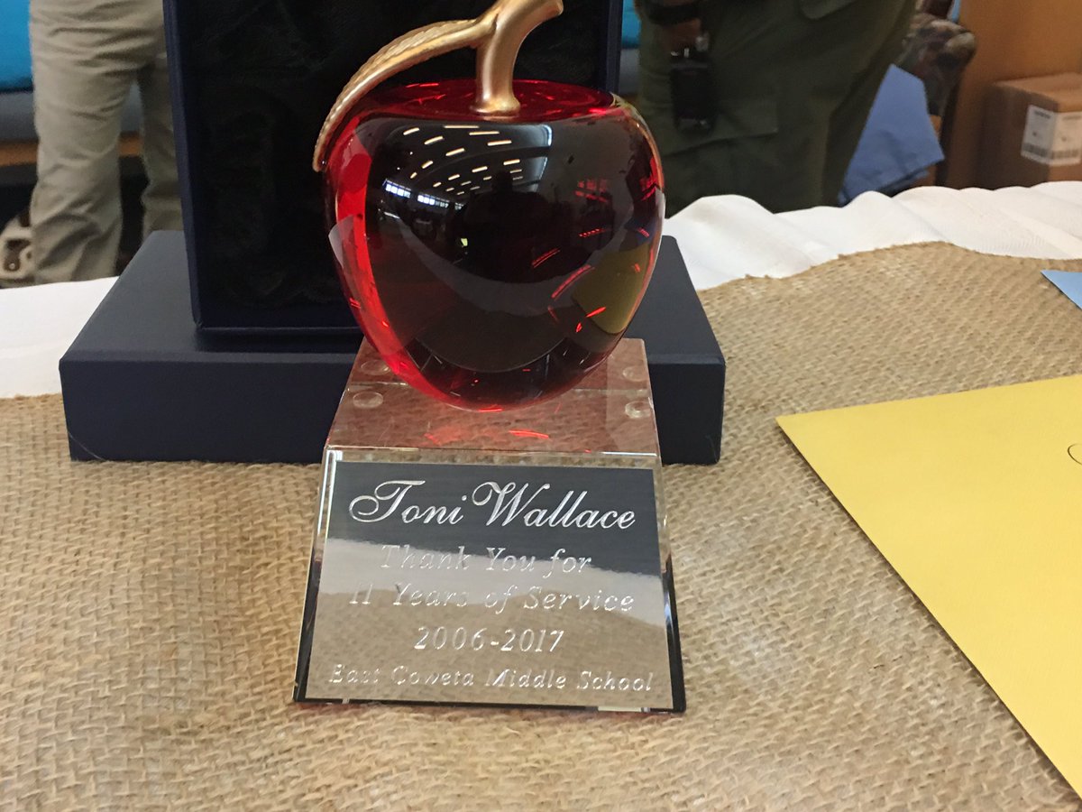 Thank you Ms Toni  for your service to the students, staff, and parents at ECMS. The front office will not be the same without you! #service