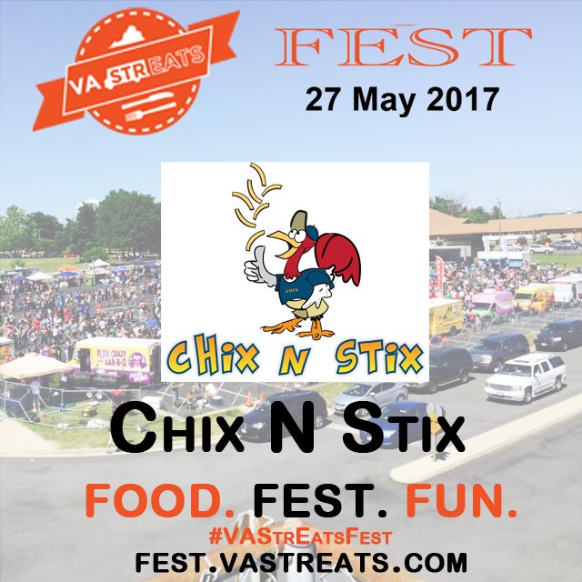 VAStrEats's tweet photo. Look whose coming to #VAStrEatsFest: Chix N Stix https://t.co/HTSiaGo8h7 https://t.co/rvEF3uAxTs