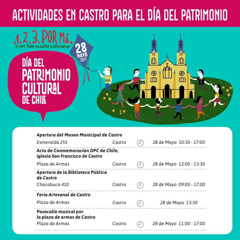 museodecastro's tweet photo. Celebra el día del patrimonio en la comuna de Castro con estas actividades!! https://t.co/Z9jOg5pDGm