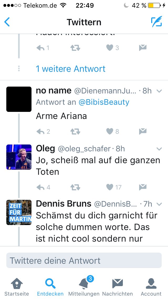 AutistVomDienst's tweet photo. @BibisBeauty deine Fans : Die arme , naja was ist mit den anderen 12 die drauf gegangen sind ? https://t.co/EMHtAl7lm8