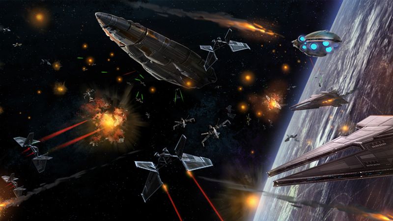 SolarCrusaders's tweet photo. A Ubadian fleet's training exercise was interrupted by pirates. Convenient! https://t.co/njiqoSJB54